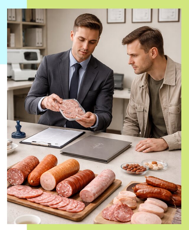 Сертификация колбасных изделий в Алексине от 8241 р. | Алешин-Лкс