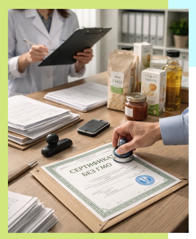 Получение сертификата Без ГМО для продукции в Алексине